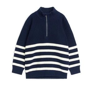 ARKET half-zip striped jumper (Youth size)